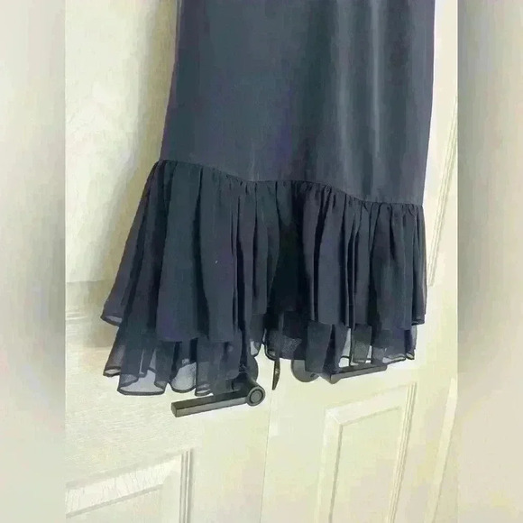 CINQ A SEPT 100% SILK ELOIZIA DRESS NAVY BLUE SIZE 8 - Picture 7 of 12